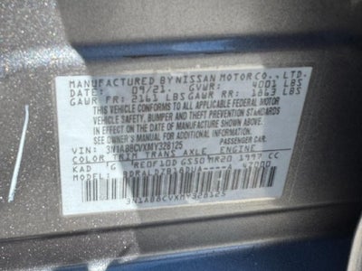 2021 Nissan Sentra SV Xtronic CVT