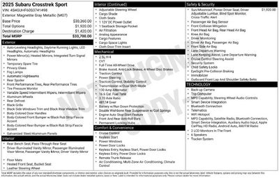 2025 Subaru Crosstrek Sport