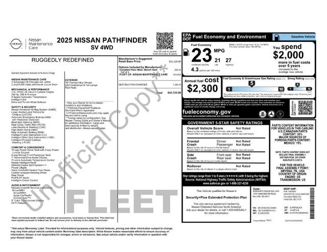 2025 Nissan Pathfinder SV 4WD