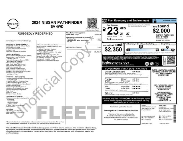 2024 Nissan Pathfinder SV 4WD