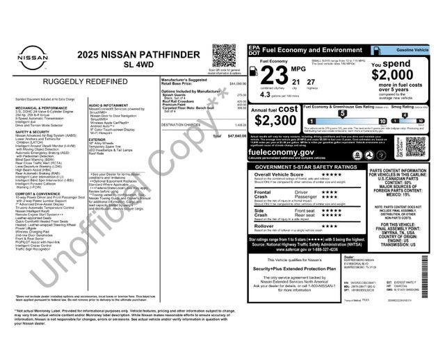 2025 Nissan Pathfinder SL 4WD