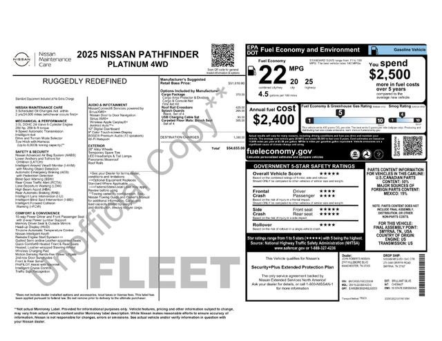 2025 Nissan Pathfinder Platinum 4WD