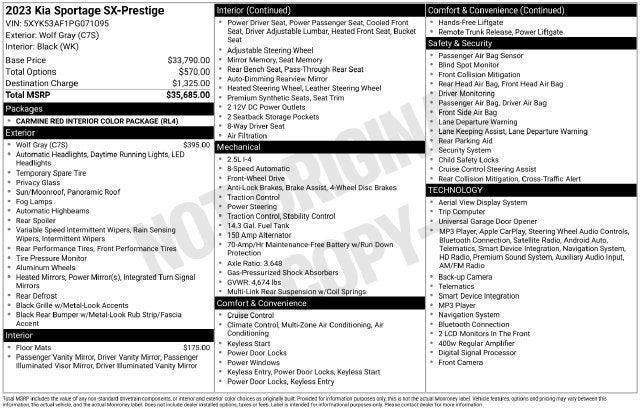 2023 Kia Sportage SX-Prestige