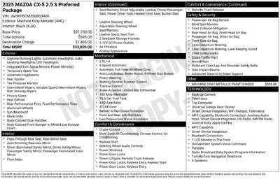 2025 Mazda Mazda CX-5 2.5 S Preferred