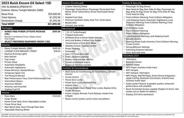 2023 Buick Encore GX Select