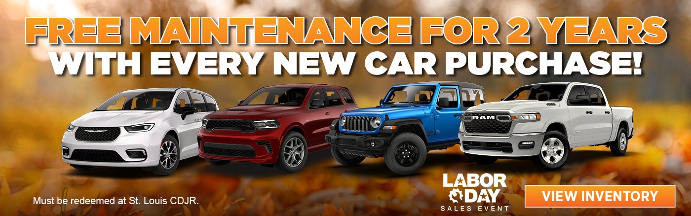 Free Maintenance for 2 years with your new car!